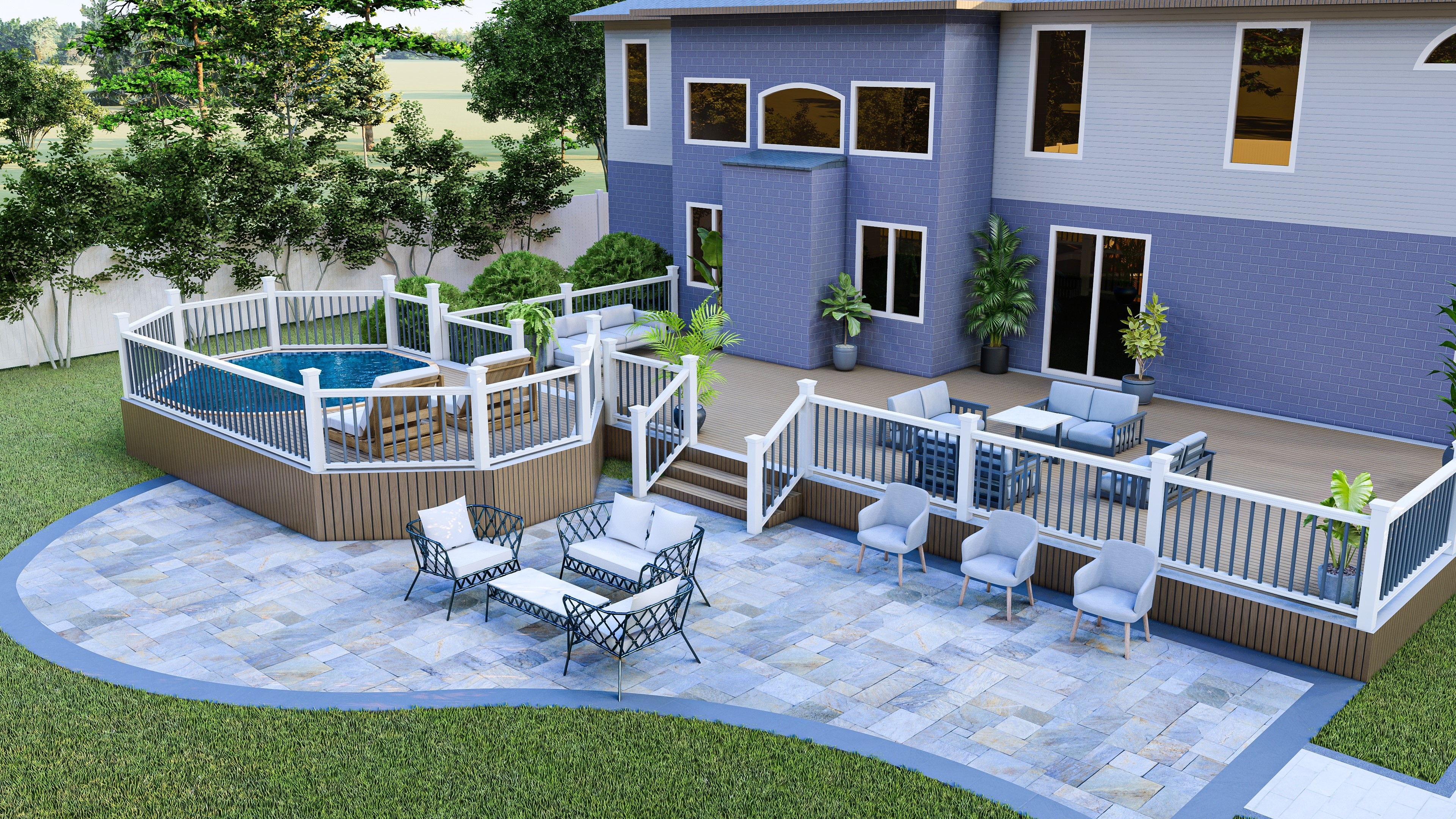 Concrete patio installation in Minneapolis